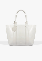 Bolsa Shopping Nay Croco Branca