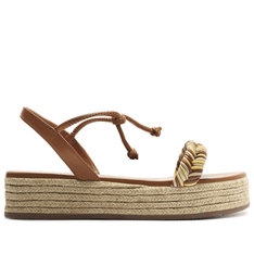 Sandália Marrom Anacapri Trançada Flatform