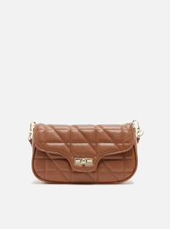 Bolsa Tiracolo Marrom Matelassê Média