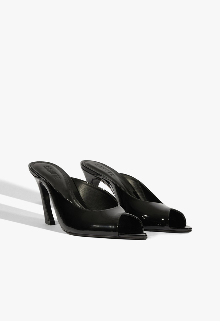 Tamanco Delphie Couro Preto | ZZ MALL