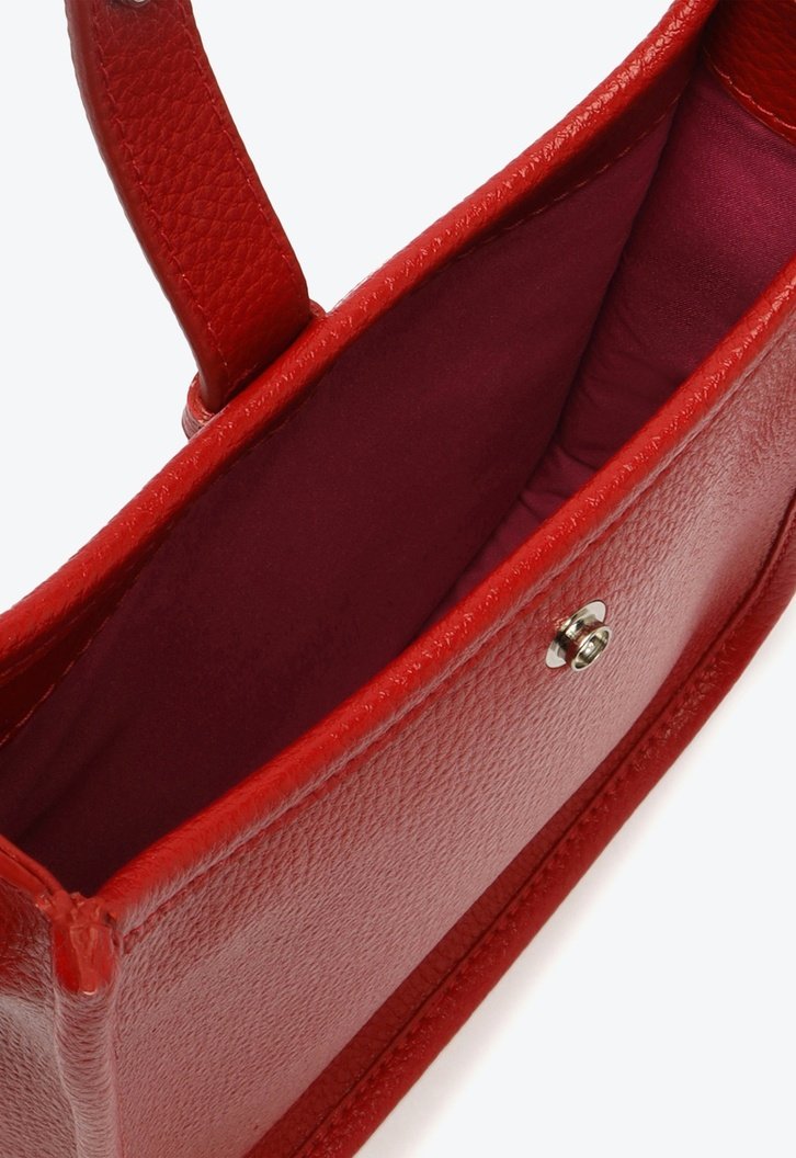 Bolsa Tiracolo Vermelha Média Logo Perfurado