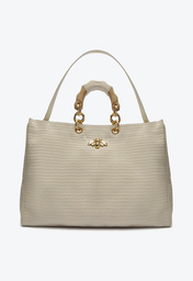 Bolsa Shopping Branca Schutz Believe Grande Couro