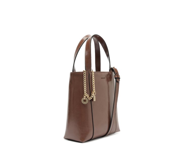 Bolsa Tote Média Madri Chaveiro Marrom