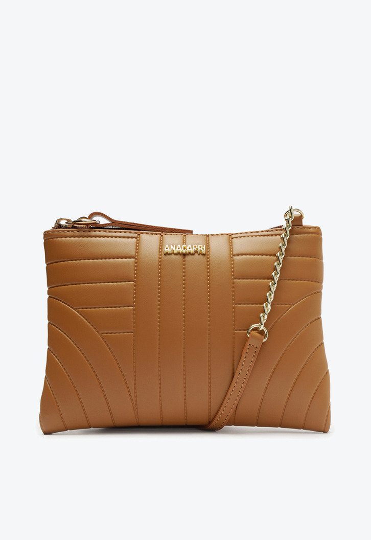 Bolsa Crossbody Marrom Média Matelassê