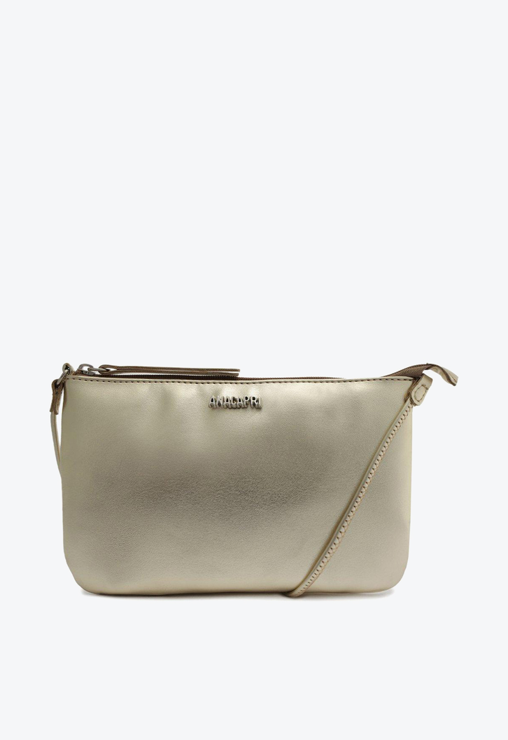 Bolsa Crossbody Básica Dourada Anacapri Pequena