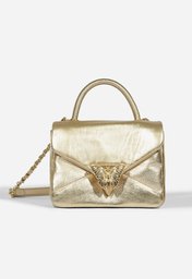 Bolsa Butterfly Shoulder Média Couro Dourada