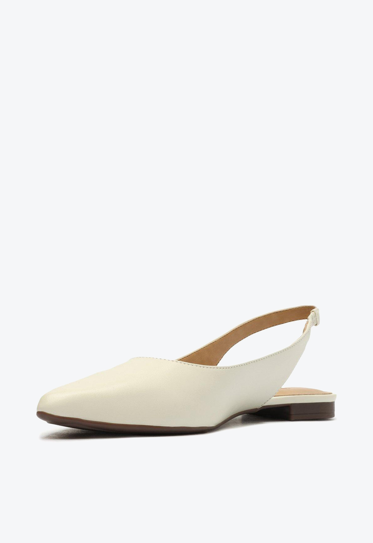 Sapatilha Branca Anacapri Slingback Bico Fino