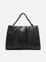 Bolsa Tote Preta Arezzo Couro Milano Grande