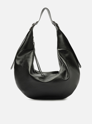 Bolsa Hobo Preta Arezzo Couro Grande Fivelas