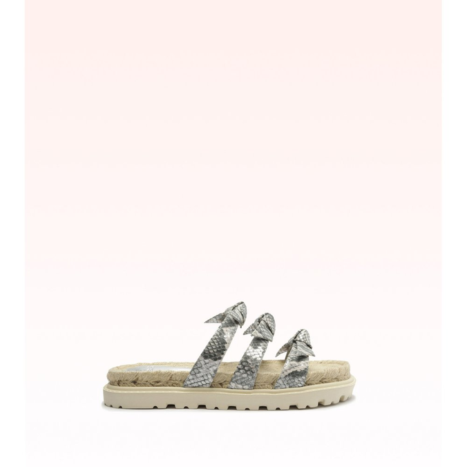 Lolita Espadrille Flat Silver