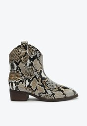 Bota Western Animal Print Anacapri Cano Curto Snake