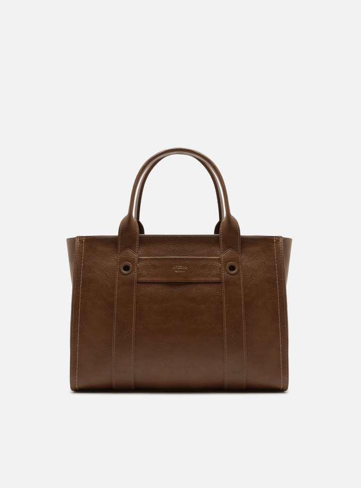 Bolsa Tote Marrom Média
