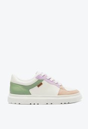 Tênis De Amarrar Branco E Verde Multicolorido Anacapri Olivia