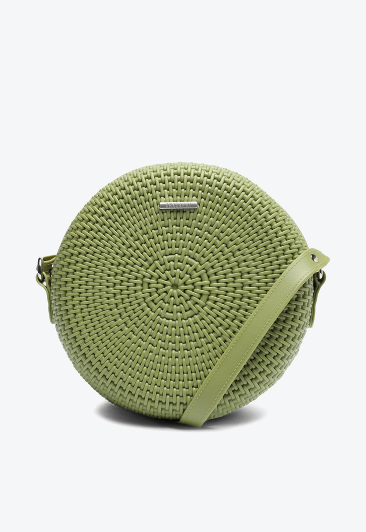 Crossbody Verde Anacapri Prado Redonda Texturizada