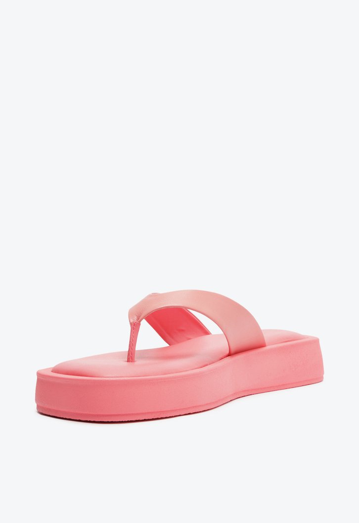 Sandália De Dedo Flatform Rosa Anacapri