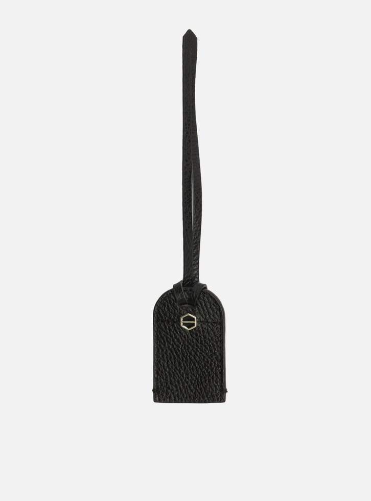 Bag Charm Preto Arezzo Couro Metal Id