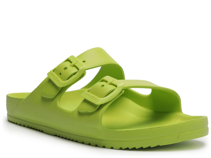 Slide Verde Lima Flatform Tiras Brizza