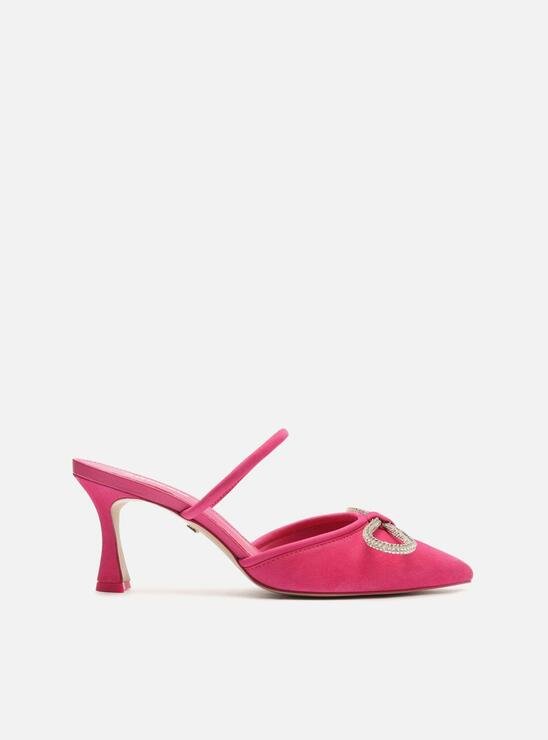 MULE ROSA AREZZO NOBUCK SALTO FINO STRASS AUDREY