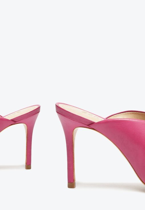 SAPATO MULE ROSA SCHUTZ SALTO CAMURÇA