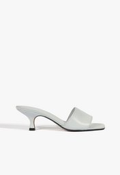 Sandália Mule Kelsea Couro Azul Clara