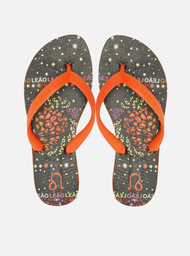 Chinelo de Dedo Laranja Leão Signos Brizza