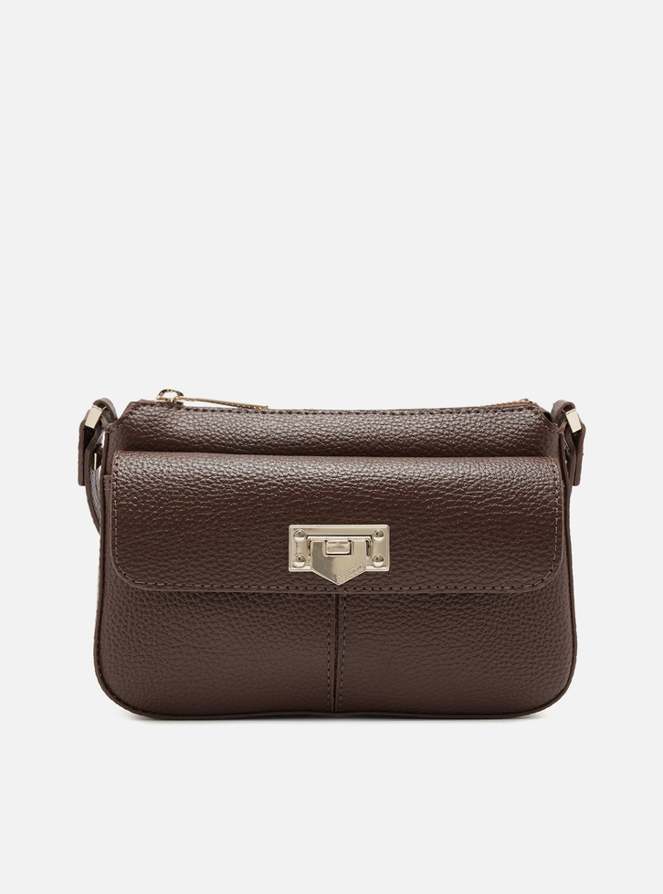 Bolsa Tiracolo Marrom Arezzo Pequena Encaixe Metal