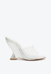 Sandália Mule Schutz Vinil Prateada