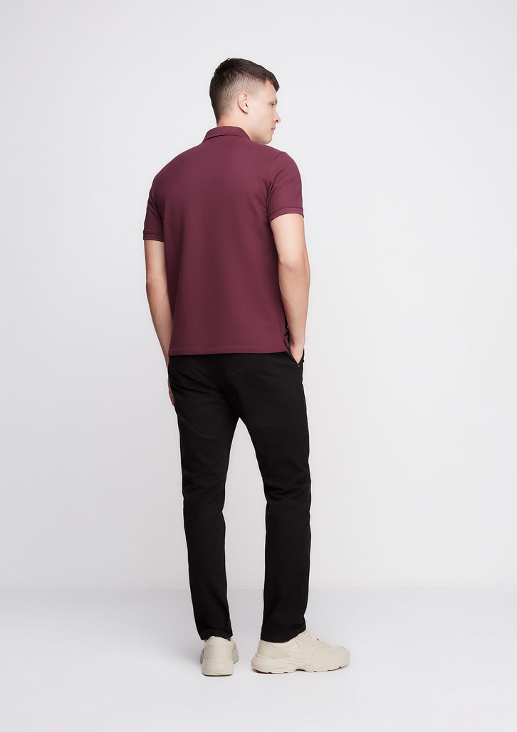 Camisa Polo Roxa Dzarm Em Malha Piquet