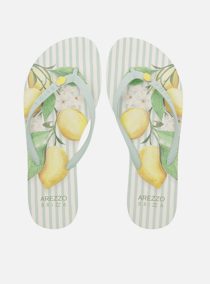 Chinelo de Dedo Verde Plataforma Logo Brizza