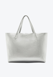 Bolsa Shopping Prata Schutz Grande Betty Couro