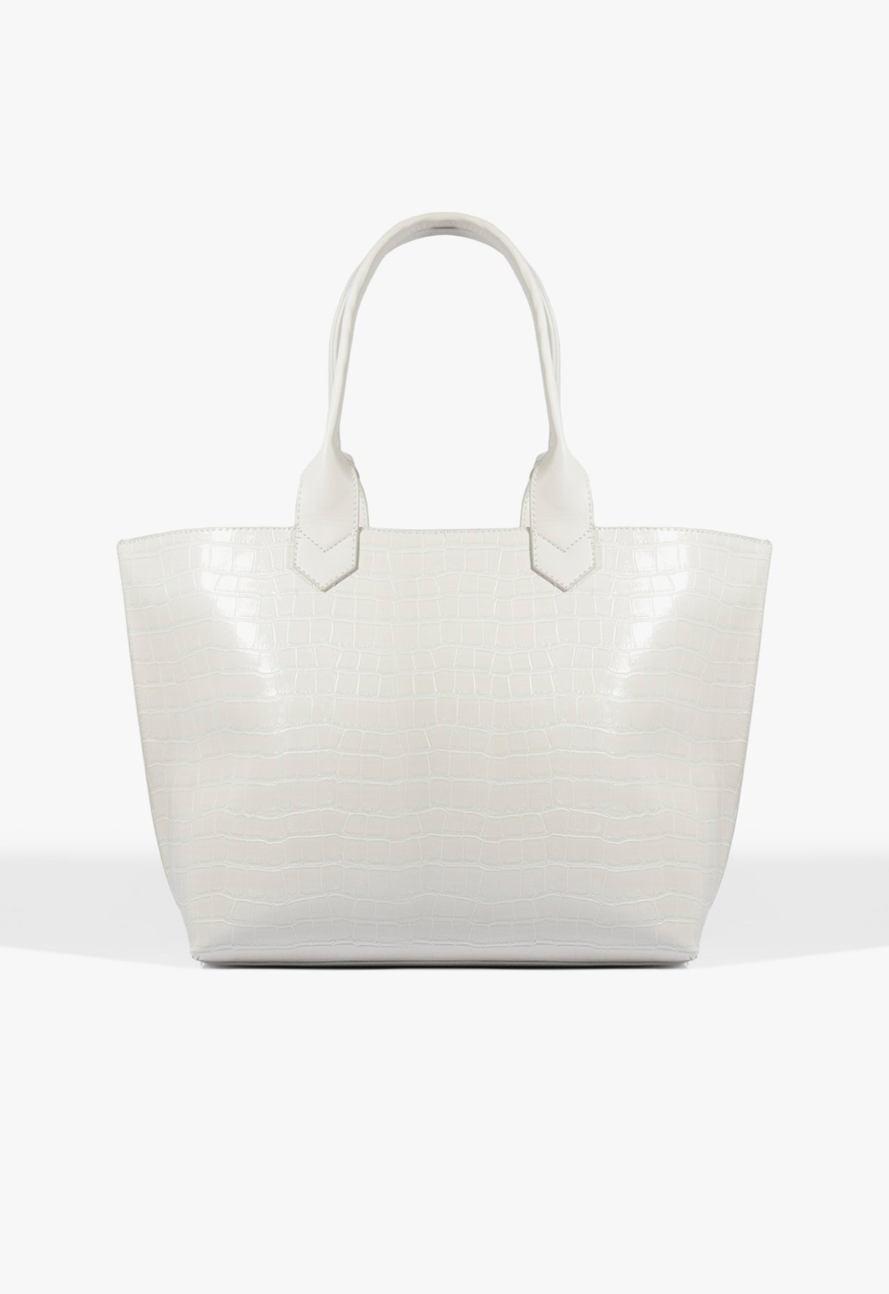 Bolsa Shopping Nay Croco Branca | ZZ MALL
