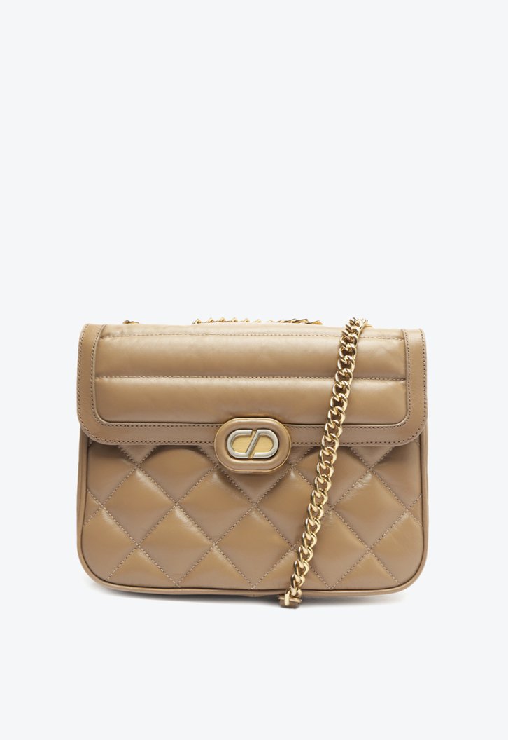 Bolsa Tiracolo Média Dazzle Couro Marrom