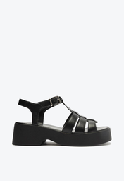 Sandália Flatform Preta Anacapri Bella