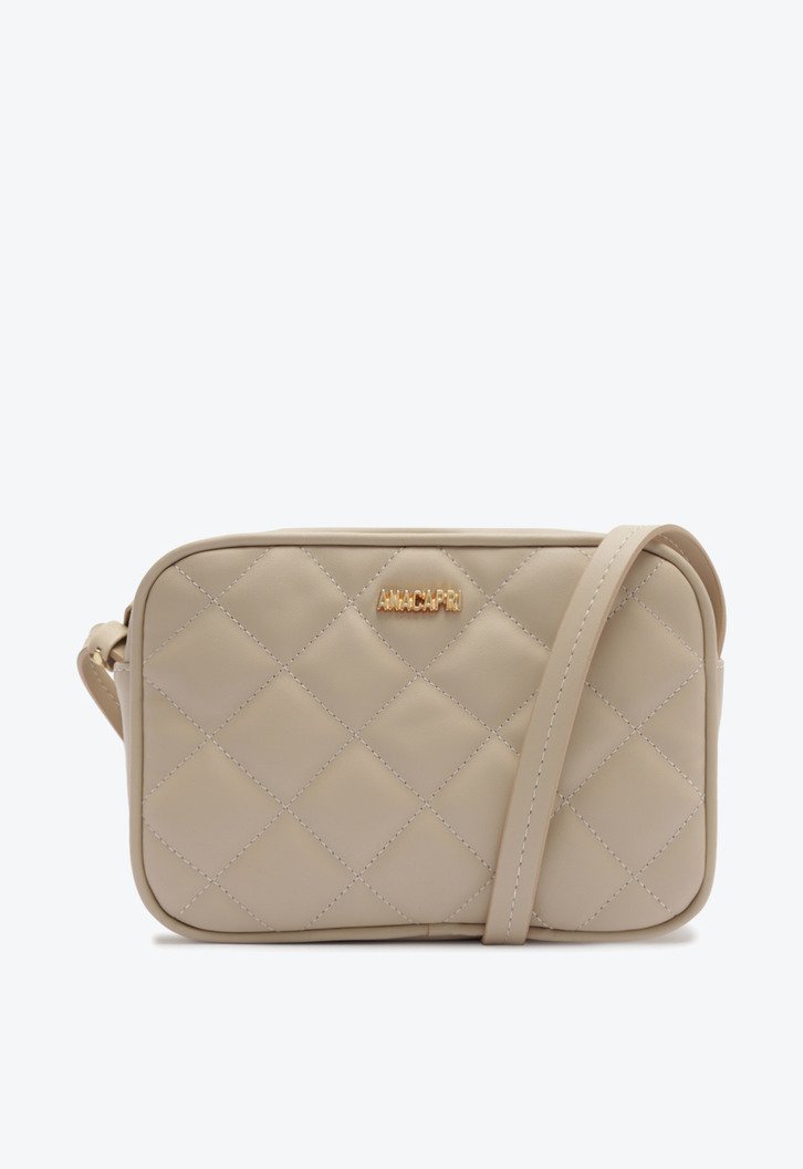 Bolsa Tiracolo Média Matelassê Alça Fina Branca