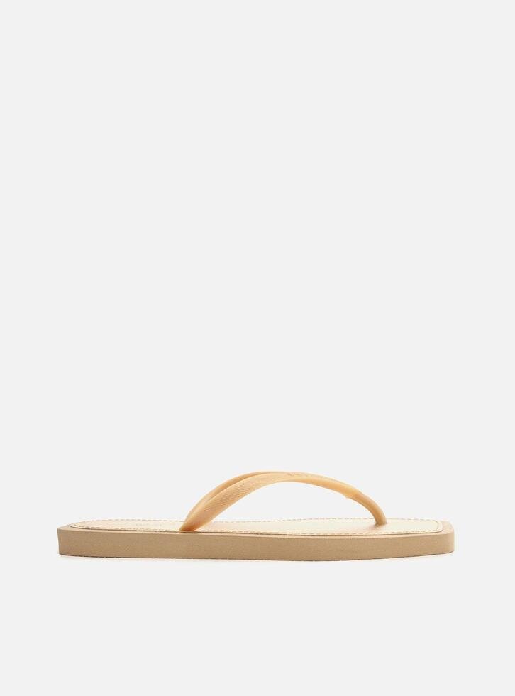 Chinelo De Dedo Dourado Brizza  Square Recouro