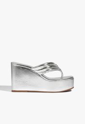 Chinelo Plataforma de Dedo Cinza