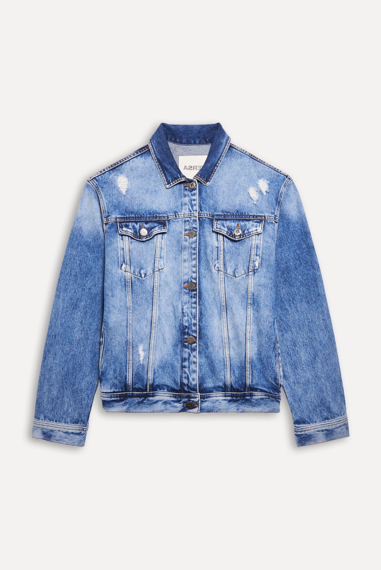 JAQUETA AZUL RESERVA JEANS OVER ESTRELA | ZZ MALL