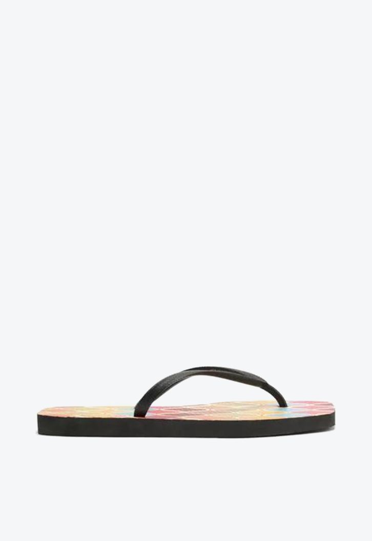 Chinelo De Dedo Preto Brizza  Estampa Square