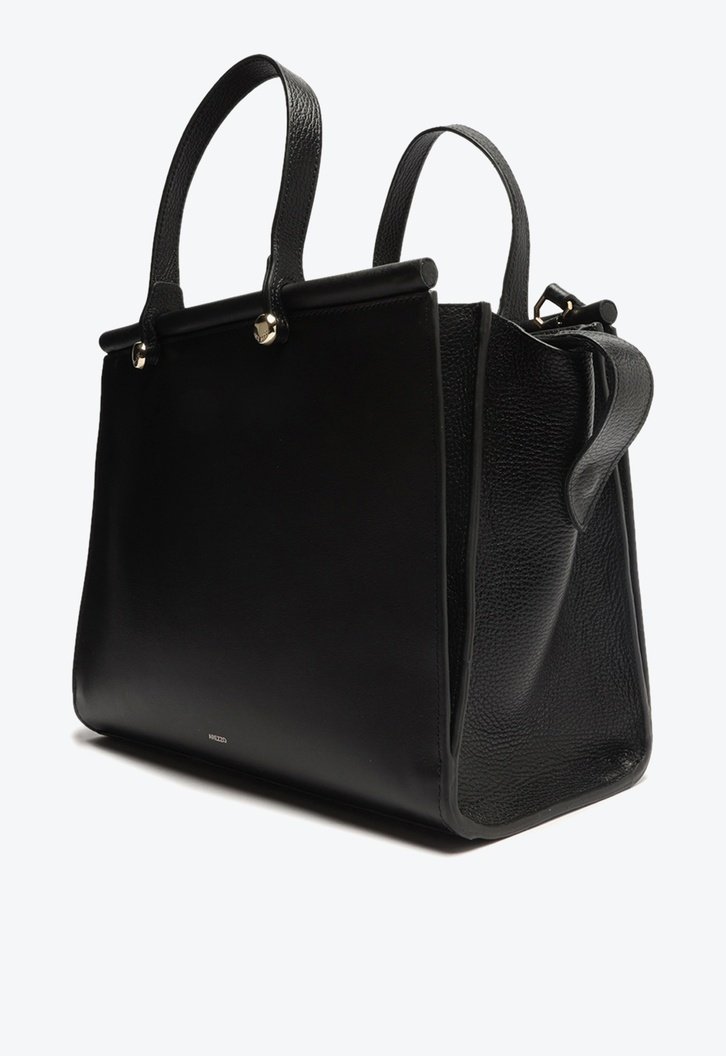 Bolsa Shopping Preta Arezzo Couro Hailey Grande