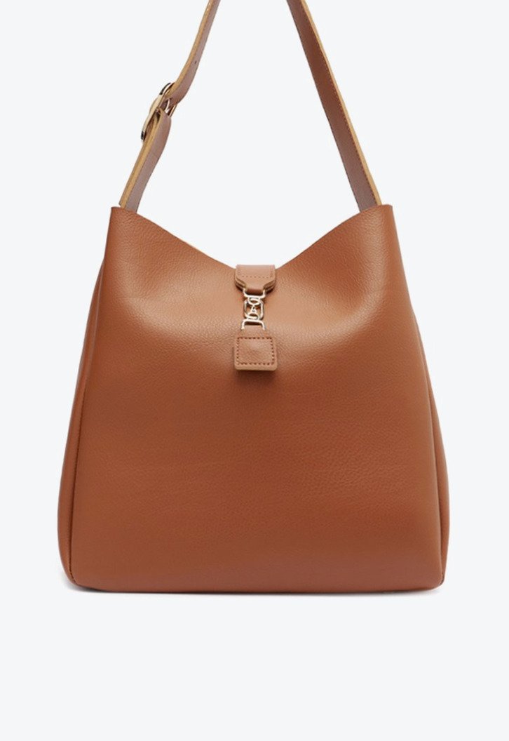 Bolsa Shopping Grande Hobo Pin A Marrom