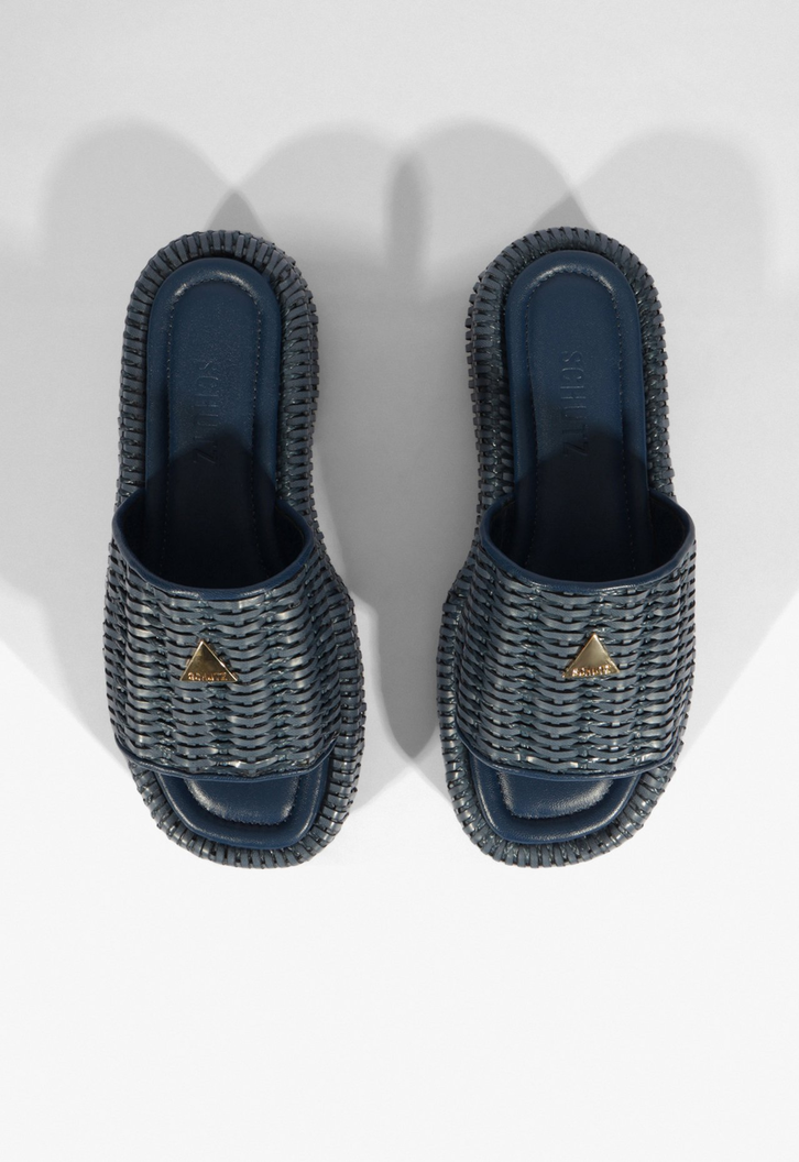 Chinelo Plataforma Azul