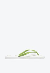 Chinelo De Dedo Branco Arezzo Brizza Tira Verde