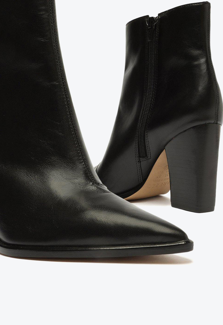 Bota Preta Arezzo Cano Médio Bico Fino