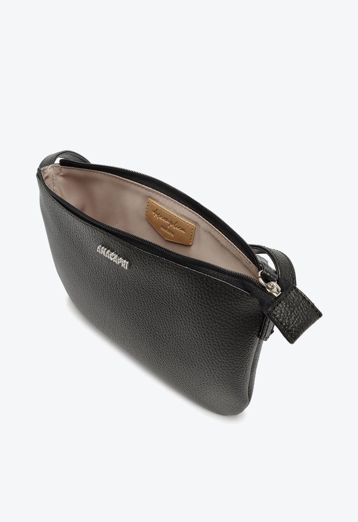 Bolsa Tiracolo Preta Anacapri Média Quadrada Básica