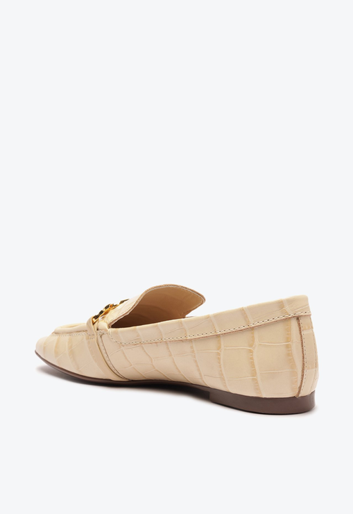 Mocassim Croco Enfeite Branco