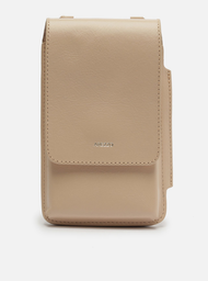 Mini Bag Porta-celular Nude Arezzo Couro Giorno
