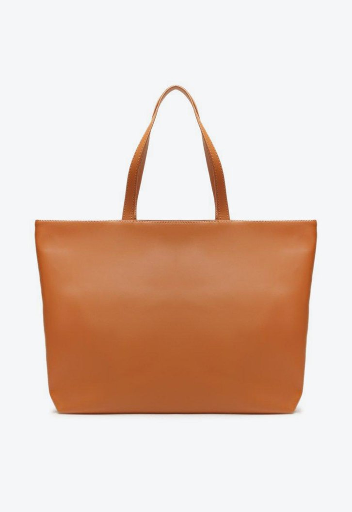Bolsa Shopping Marrom Anacapri Zíper Grande