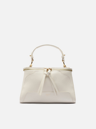 Bolsa Tiracolo Branca Texturizada Média Zíper Duplo | ZZ MALL