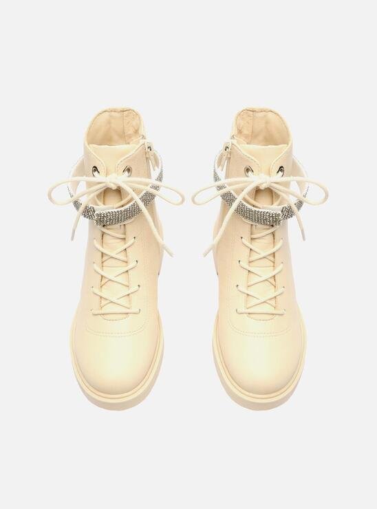 COTURNO INFANTIL OFF-WHITE AREZZO TIRA STRASS BAMBINI