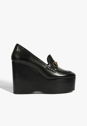 Loafer Plataforma Angel Couro Preto